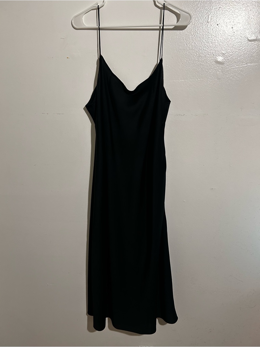 J Crew spaghetti strap midi black dress